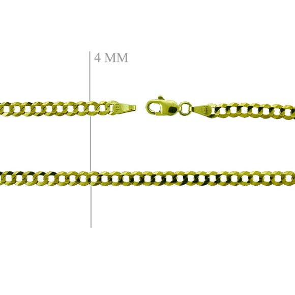 Cuban Curb Link 28" Chain 10.5 Grams 14k Yellow Gold Necklace - Picture 3 of 3